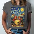 Starry Night Drum Kit Van Gogh Style Art Unisex Jersey T-Shirt Starry Night Drum Kit Van Gogh Style Art Unisex Jersey T-Shirt