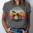Vintage Drum Kit Silhouette Retro Music Unisex Jersey T-Shirt Vintage Drum Kit Silhouette Retro Music Unisex Jersey T-Shirt