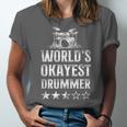 Vintage World'S Okayest Drummer Drum Kit Unisex Jersey T-Shirt Vintage World'S Okayest Drummer Drum Kit Unisex Jersey T-Shirt