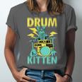 Women's Cute Drummer Cat Drum Kitten Unisex Jersey T-Shirt Women's Cute Drummer Cat Drum Kitten Unisex Jersey T-Shirt