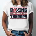 Boxing Less Costly Than Therapy Muay Thai Boxing Unisex Jersey T-Shirt