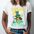 Cute Drummer Cat Drum Kitten Unisex Jersey T-Shirt