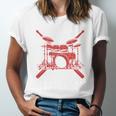 Drum Kit Percussion For Drummer Percussionist Musician Unisex Jersey T-Shirt Drum Kit Percussion For Drummer Percussionist Musician Unisex Jersey T-Shirt