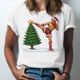 Festive Muay Thai Santa Christmas Unisex Jersey T-Shirt