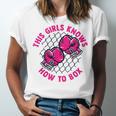 This Girl Knows How To Box Muay Thai Kickboxer Fan Boxing Unisex Jersey T-Shirt