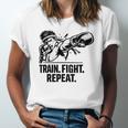 Women's Train Fight Repeat Nak Muay Thai Boxing Fighter Unisex Jersey T-Shirt Women's Train Fight Repeat Nak Muay Thai Boxing Fighter Unisex Jersey T-Shirt