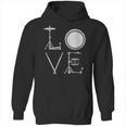 Women's Drum Kit Love Illustration For Music Enthusiasts Unisex Hoodie, trending gift