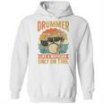 Drummer Like a Musician Only On Time Vintage Sunset Drum Kit Raglan Baseball Tee Unisex Hoodie, trending gift