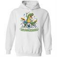 T-Rex Drumming With Drum Kit And Musical Notes Unisex Hoodie, trending gift T-Rex Drumming With Drum Kit And Musical Notes Unisex Hoodie, trending gift