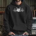 Drum Kit Heartbeat Drummer Music Lover EKG Pulse Set Note Unisex Hoodie