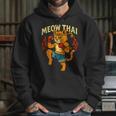 Meow Thai Muay Thai Cat Fighter Pun Dad Joke Unisex Hoodie
