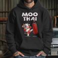 Moo Thai Muay Thai Cow Thai Boxing For Kids Muay Thai Unisex Hoodie