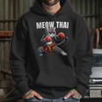 Muay Thai Cat Meow Thai Boxing Martial Art Kids Unisex Hoodie