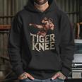 Muay Thai Fighter Tiger Knee Vintage Distressed Badge Unisex Hoodie