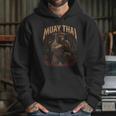 Retro Nak Muay Muay Thai Fighter Thai Boxing Gym Bear Unisex Hoodie