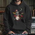 Skeleton Drummer Skull Drum Kit Halloween Sleeveless Unisex Hoodie