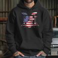 Women's American Flag Drum Kit Patriotic US Drum Art Unisex Hoodie