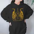 Awesome Orange Double Tiger Muay Thai Sak Yant Unisex Hoodie