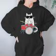 Cat Wearing Sunglasses Playing Drums Drum Kit Musician Unisex Hoodie Cat Wearing Sunglasses Playing Drums Drum Kit Musician Unisex Hoodie