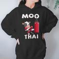 Moo Thai Muay Thai Thai Boxing For Kids Muay Thai Cow Unisex Hoodie