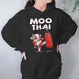 Moo Thai Muay Thai Cow Thai Boxing For Kids Muay Thai Unisex Hoodie