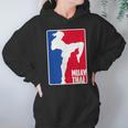 Muay Thai Fighter Retro Kickboxing Training MMA Unisex Hoodie