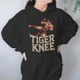 Muay Thai Fighter Tiger Knee Vintage Distressed Badge Unisex Hoodie