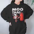 Muay Thai Moo Thai Thai Boxing For Youth Muay Thai Cow Unisex Hoodie