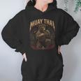 Retro Nak Muay Muay Thai Fighter Thai Boxing Gym Bear Unisex Hoodie