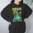 Women's Cute Drummer Cat Drum Kitten Unisex Hoodie Women's Cute Drummer Cat Drum Kitten Unisex Hoodie