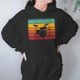 Women's Retro Drum Kit Silhouette With Color Stripes Unisex Hoodie Women's Retro Drum Kit Silhouette With Color Stripes Unisex Hoodie