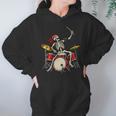 Women's Skeleton Drummer Skull Drum Kit Halloween Unisex Hoodie