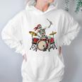 Skeleton Drummer Skull Drum Kit Halloween Raglan Baseball Tee Unisex Hoodie