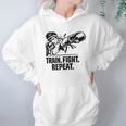 Train Fight Repeat Nak Muay Thai Boxing Fighter Raglan Baseball Tee Unisex Hoodie