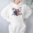 USA Patriotic Drum Kit American Flag Drum Set Unisex Hoodie USA Patriotic Drum Kit American Flag Drum Set Unisex Hoodie