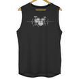ECG Heartbeat Music Lovers Drumsticks Drum Kit Unisex Tank Top, trending gift