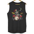 Skeleton Drummer Skull Drum Kit Halloween Sleeveless Unisex Tank Top, trending gift