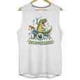 T-Rex Drumming With Drum Kit And Musical Notes Unisex Tank Top, trending gift