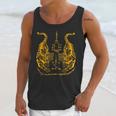 Awesome Orange Double Tiger Muay Thai Sak Yant Unisex Tank Top