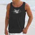 ECG Heartbeat Music Lovers Drumsticks Drum Kit Unisex Tank Top