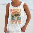 Drummer Like a Musician Only On Time Vintage Sunset Drum Kit Raglan Baseball Tee Unisex Tank Top
