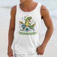 T-Rex Drumming With Drum Kit And Musical Notes Unisex Tank Top