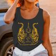 Awesome Orange Double Tiger Muay Thai Sak Yant Unisex Tank Top