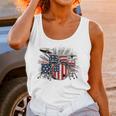 Drum Kit With American Flag Graphic For Musicians Unisex Tank Top