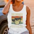 Drummer Better Timing Retro Vintage Sunset Drum Kit Graphic Unisex Tank Top Drummer Better Timing Retro Vintage Sunset Drum Kit Graphic Unisex Tank Top