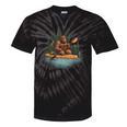 Bigfoot Kayak Paddling Lake Canoe Bigfoot Sasquatch Kayaking Tie-Dye T-Shirts Black Tie-Dye