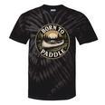 Born To Paddle Canoe Vintage Outdoor Adventure Tie-Dye T-Shirts Black Tie-Dye