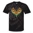 Canoe Heart Cute Minimalist Paddling Adventure Tie-Dye T-Shirts Black Tie-Dye