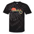 Canoe Retro Vintage Sunset Rainbow Raglan Baseball Tee Tie-Dye T-Shirts Black Tie-Dye