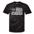 Canoeing Canoe US American Flag Patriotic Retro Raglan Baseball Tee Tie-Dye T-Shirts Black Tie-Dye
